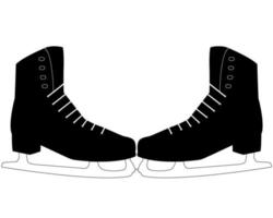 a pair of skates for figure skaters on a white background vector