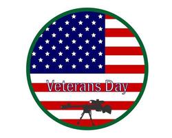 veteran's day holiday in America on a white background vector