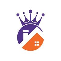 Home king vector logo design.