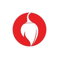 Inspiración en el diseño del logotipo del vector de comida caliente y picante de chile. Plantilla de logotipo de vector de icono de chile.
