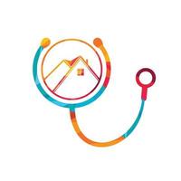 Doctor home vector logo design. House medical vector logo concept.