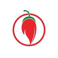 Chili hot and spicy food vector logo design inspiration. Chili pepper icon vector logo template.