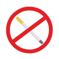 ban on smoking sign on a white background vector