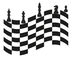 piezas de ajedrez sobre un fondo blanco vector