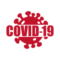 rood tekst effect ontwerp voor corona virus. covid-19 tekst ramp alarm dodelijk virus. png