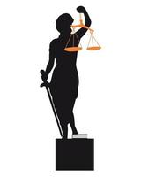 monument to justice on a white background vector