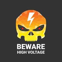 icon design for high voltage warning vector