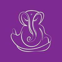 draw abstract sketch lines forming Ganesha vector