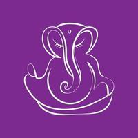 draw abstract sketch lines forming Ganesha vector