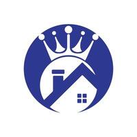 Home king vector logo design.