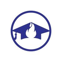 diseño de logotipo de vector de educación caliente.