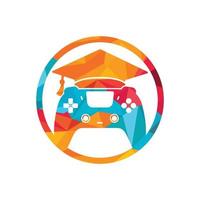 Game education vector logo design.