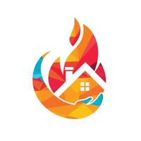 Home insurance vector logo concept.