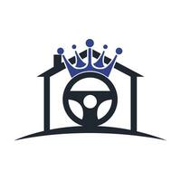 Drive king vector logo design.