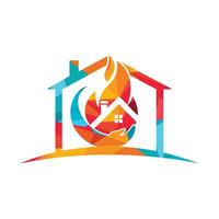 Home insurance vector logo concept.