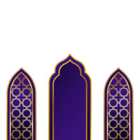 ilustración de mezquita islámica con decoración de luna y estrella png