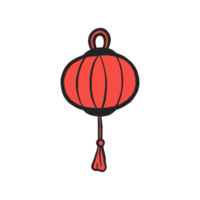 traditional Japan's lantern from paper and bamboo. iconic Japanese symbol in hand drawn illustration. Japan's traditional culture. png