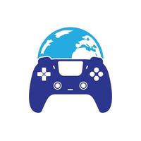 Game world vector logo design.