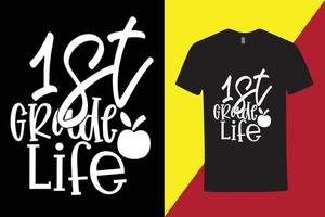 Creative typography t-shirt for high school student , 1st grade t shirt -2nd grade cool t shirt, school t shirt . vector