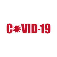 Red text effect design for corona virus. Covid-19 text disaster alert deadly virus. png