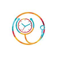 Medical time vector logo design template. Health and medical or pharmacy logo concept.