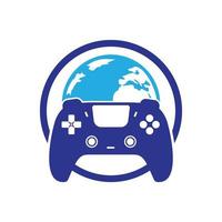 Game world vector logo design.