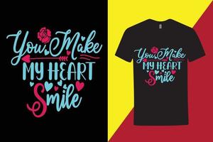 camiseta de cita de amor creativa, camiseta de tipografía de citas de amor genial, camiseta de San Valentín, camiseta de pareja, camiseta romántica vector