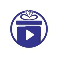 diseño de plantilla de logotipo de vídeo de regalo. vector