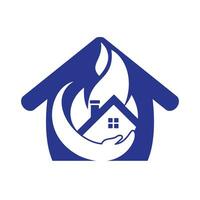 Home insurance vector logo concept.