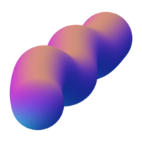 3D fluido amorfo em várias cores gradientes. png