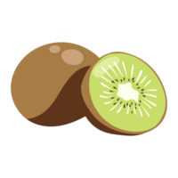 kiwi. fruta em uma ilustração simples com cor degradê png