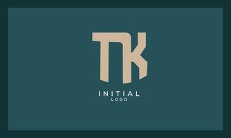 Alphabet letters Initials Monogram logo TK, KT, T and  K vector