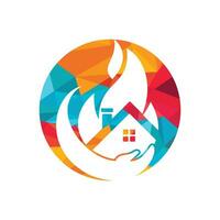 Home insurance vector logo concept.