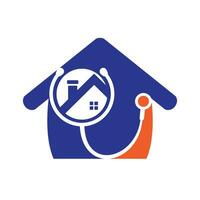 Doctor home vector logo design. House medical vector logo concept.