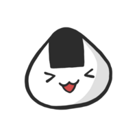 personagem de comida fofa. comida japonesa tradicional de sushi engraçado em desenho animado. ilustração kawaii para emoticon, símbolo, ícone, etc. png