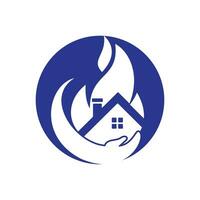 Home insurance vector logo concept.