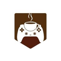 plantilla de diseño de logotipo de vector de café de jugador.