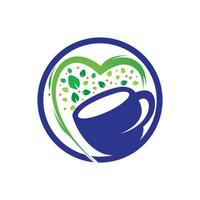 diseño del logotipo del vector de té orgánico.