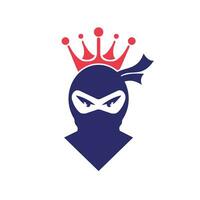 King Ninja vector logo design.