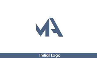 Alphabet letters Initials Monogram logo MA, AM, M and A vector