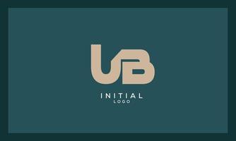 Alphabet letters Initials Monogram logo UB, BU, U and  B vector