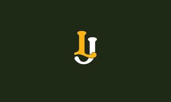 alfabeto letras iniciales monograma logo lj, jl, l y j vector