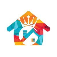 Home king vector logo design.