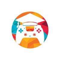 Game education vector logo design.