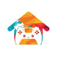 Game king vector logo design. Game console and fort icon vector design.