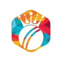 Cricket king vector logo design.