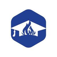 diseño de logotipo de vector de educación caliente.