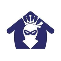 King Ninja vector logo design.