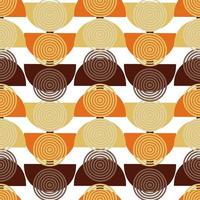 seamless pattern of geometric shapes circle semicircle vector