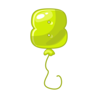 Cartoon balloon number 8 font kids numbers. Figure Eight. png